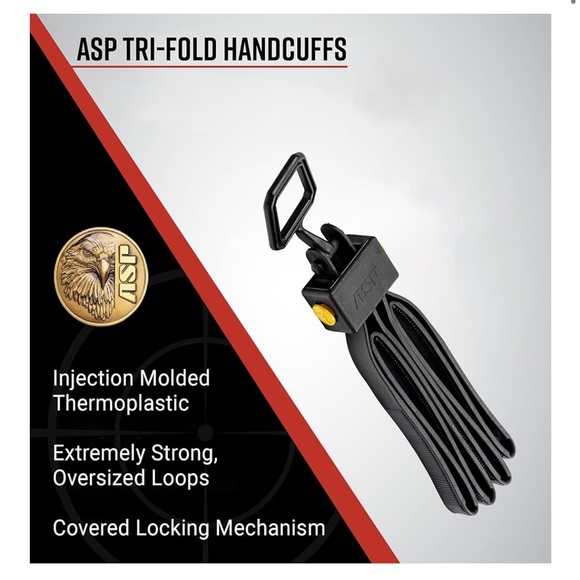ASP Tri-Fold Self Defense Disposable Restraints Handcuffs Cuffs - Picture 5 of 16